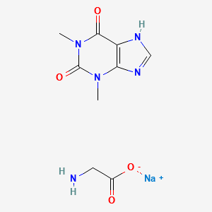 Sodium theophylline glycinate structure, CAS 8000-10-0