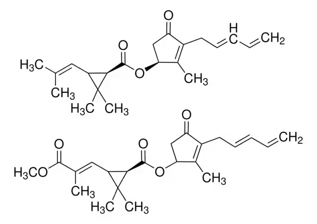 Pyrethrum structure, CAS 8003-34-7