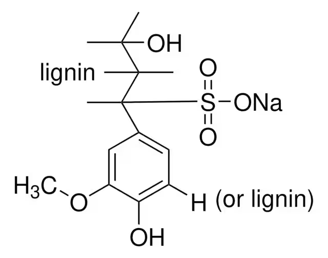 Sodium lignosulfonate structure, CAS 8061-51-6