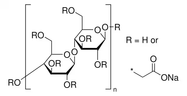Carboxymethyl cellulose structure, CAS 9004-32-4