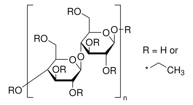 Ethyl cellulose structure, CAS 9004-57-3