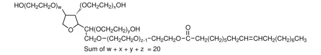 Tween 80 structure, CAS 9005-65-6