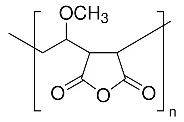 Poly(methyl vinyl ether-alt-maleic anhydride) structure, CAS 9011-16-9