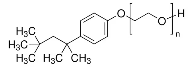 2-(2-[4-(1,1,3,3-Tetramethylbutyl)phenoxy]ethoxy)ethanol structure, CAS 9036-19-5