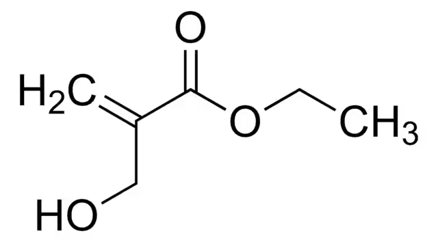 Ethyl 2-(hydroxymethyl)acrylate structure, CAS 10029-04-6