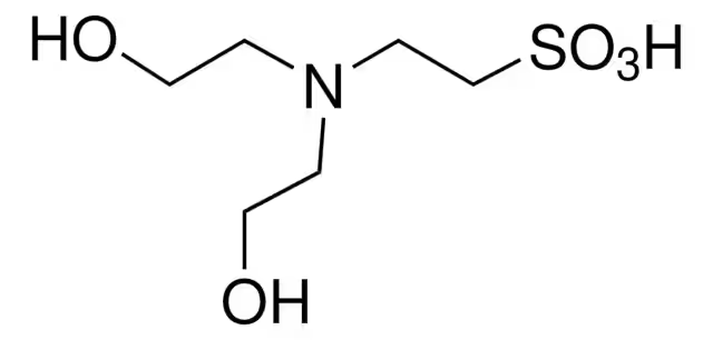 N,N-Bis(2-hydroxyethyl)-2-aminoethanesulfonic acid structure, CAS 10191-18-1