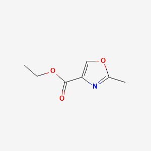Ethyl 2-methyl-4-oxazolecarboxylate structure, CAS 10200-43-8