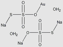 Gold sodium thiosulfate structure, CAS 10210-36-3