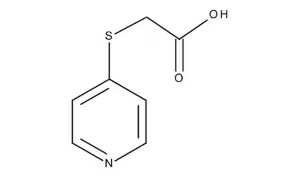 (4-Pyridylthio)acetic acid structure, CAS 10351-19-6