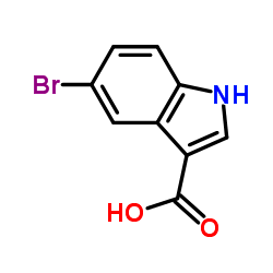 5-Bromoindole-3-carboxylic acid structure, CAS 10406-06-1