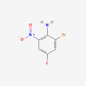 2-Bromo-4-fluoro-6-nitroaniline structure, CAS 10472-88-5