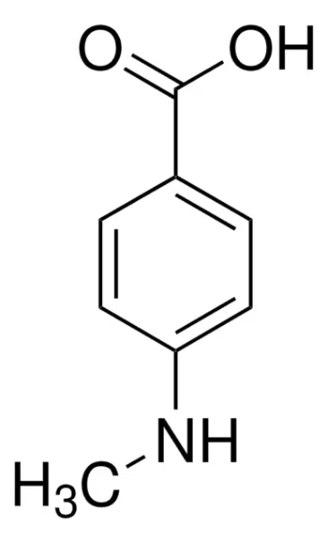 4-(Methylamino)benzoic acid structure, CAS 10541-83-0