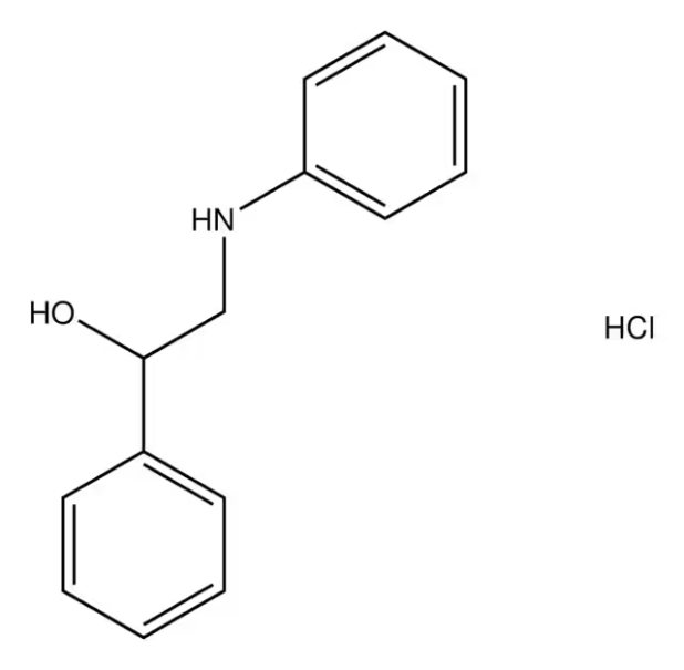 2-Isopropylamino-1-phenylethanol hydrochloride structure, CAS 10568-00-0