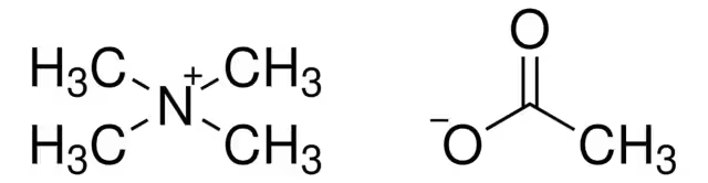 Tetramethylammonium acetate structure, CAS 10581-12-1