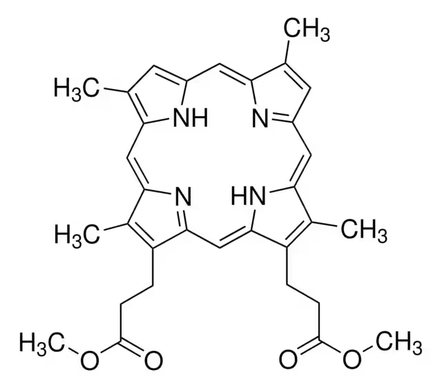 Pyroporphyrin dimethyl ester structure, CAS 10589-94-3