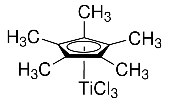 Pentamethylcyclopentadienyltitanium trichloride structure, CAS 12129-06-5