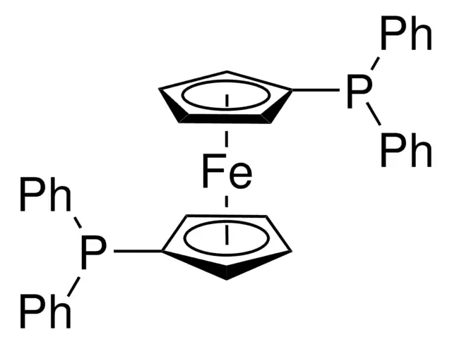 1,1'-Bis(diphenylphosphino)ferrocene structure, CAS 12150-46-8
