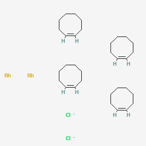 Chlorobis(cyclooctene)rhodium(I) dimer structure, CAS 12279-09-3
