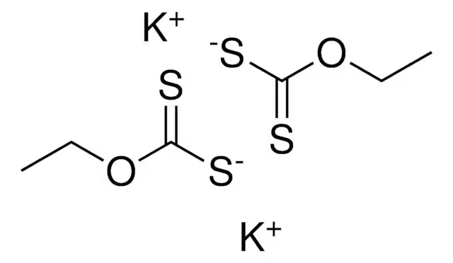 Potassium O-isobutyl dithiocarbonate structure, CAS 13001-46-2
