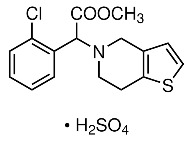 Clopidogrel hydrogen sulfate structure, CAS 135046-48-9