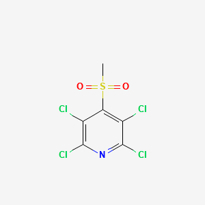 Methyl 2,3,5,6-tetrachloro-4-pyridyl sulfone structure, CAS 13108-52-6