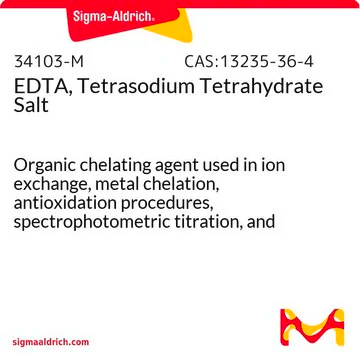 Ethylenediaminetetraacetic acid tetrasodium salt structure, CAS 13235-36-4