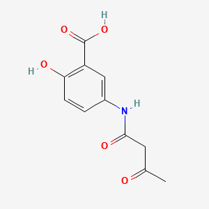 3'-Carboxy-4'-hydroxyacetoacetanilide structure, CAS 13243-99-7