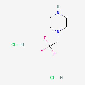 1-(2,2,2-Trifluoroethyl)piperazine dihydrochloride structure, CAS 13349-91-2