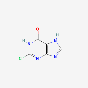 2-Chloro-6-hydroxypurine structure, CAS 13368-14-4