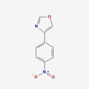 4-(4-Nitrophenyl)-1,3-oxazole structure, CAS 13382-61-1