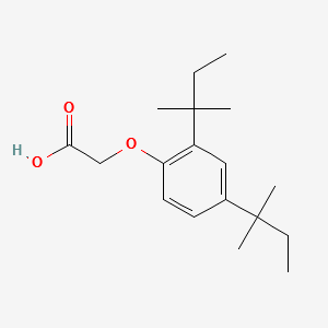 2,4-Di(tert-amyl)phenoxyacetic acid structure, CAS 13402-96-5