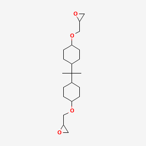 2,2'-((1-Methylethylidene)bis(cyclohexane-4,1-diyloxymethylene))bisoxirane structure, CAS 13410-58-7