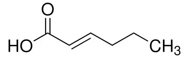 trans-2-Hexenoic acid structure, CAS 13419-69-7