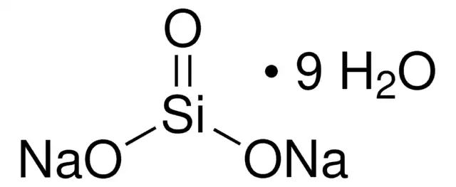 Sodium metasilicate nonahydrate structure, CAS 13517-24-3