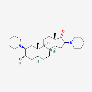 3beta-Hydroxy-2beta,16beta-dipiperidino-5-alpha-androstan-17-one structure, CAS 13522-14-0