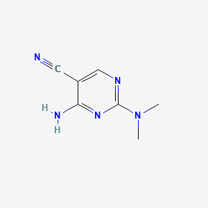 4-Amino-2-(dimethylamino)-5-pyrimidinecarbonitrile structure, CAS 13593-31-2