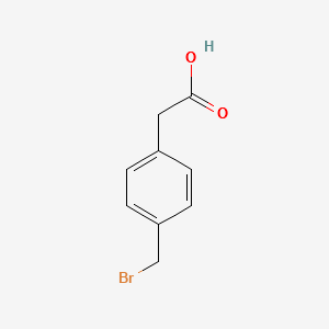 4-Bromomethylphenylacetic acid structure, CAS 13737-36-5