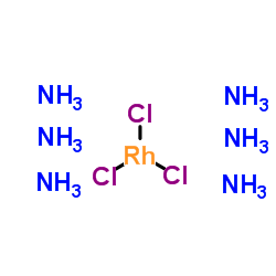 Hexaamminerhodium trichloride structure, CAS 13820-96-7