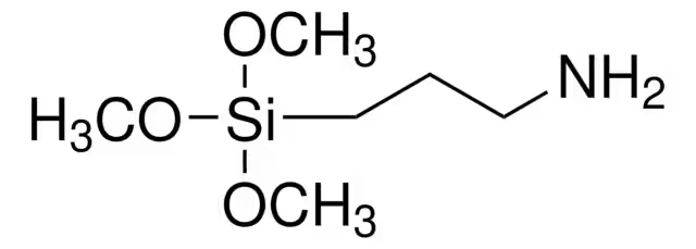 3-Aminopropyltrimethoxysilane structure, CAS 13822-56-5