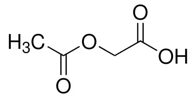 Acetoxyacetic acid structure, CAS 13831-30-6