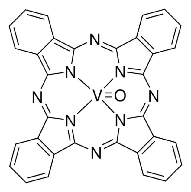 Oxyvanadium phthalocyanine structure, CAS 13930-88-6