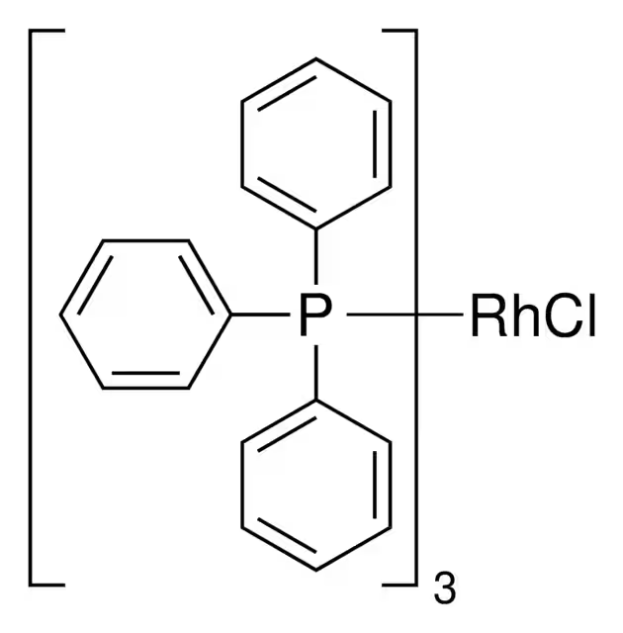 Carbonylbis(triphenylphosphine)rhodium(I) chloride structure, CAS 13938-94-8
