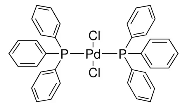 Bis(triphenylphosphine)palladium(II) chloride structure, CAS 13965-03-2