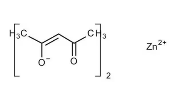 Zinc(II) acetylacetonate structure, CAS 14024-63-6