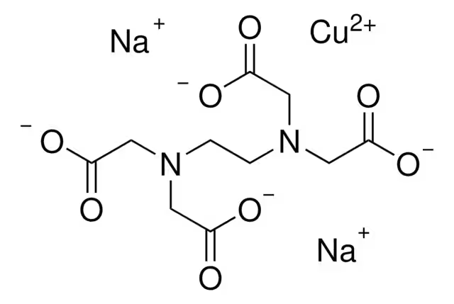 Copper disodium EDTA structure, CAS 14025-15-1