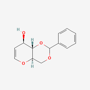 2-Phenyl-4,4a,8,8a-tetrahydropyrano[3,2-d][1,3]dioxin-8-ol structure, CAS 14125-70-3