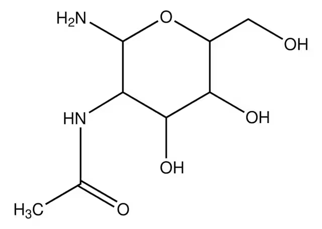 2-Acetamido-2-deoxy-beta-D-glucopyranosylamine structure, CAS 14131-68-1