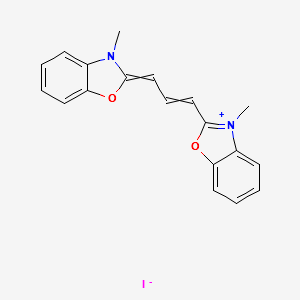 3,3'-Dimethyloxacarbocyanine iodide structure, CAS 14134-79-3