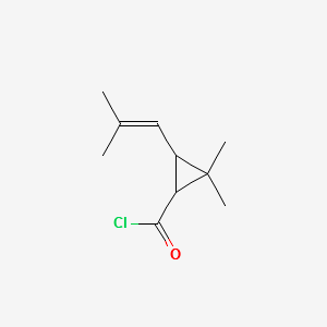 Chrysanthemoyl chloride structure, CAS 14297-81-5