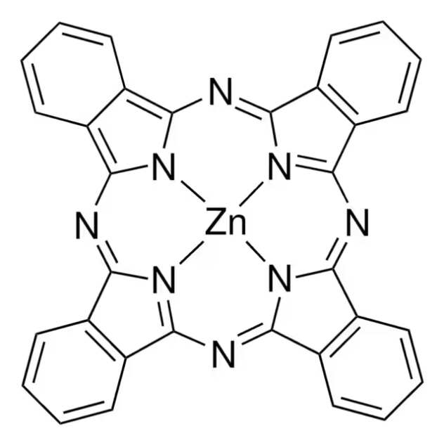 Zinc phthalocyanine structure, CAS 14320-04-8